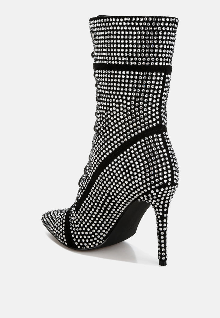 rhinestones embellished calf boots#colour_black