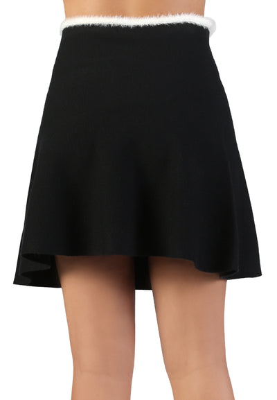 Black Casual Knit Skirt
