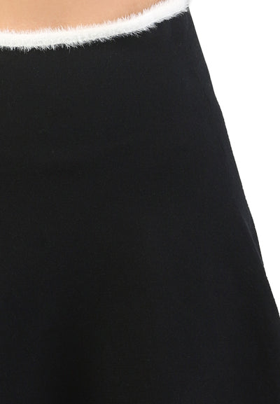 Black Casual Knit Skirt