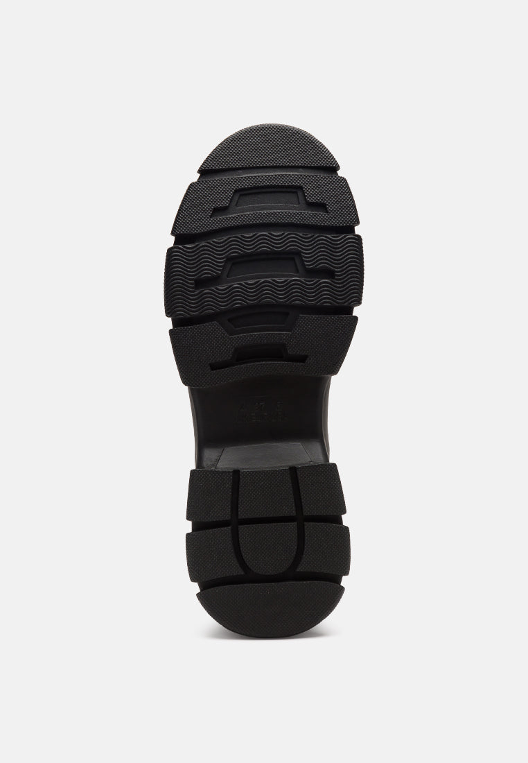 Women Lug Sole Sock Boots