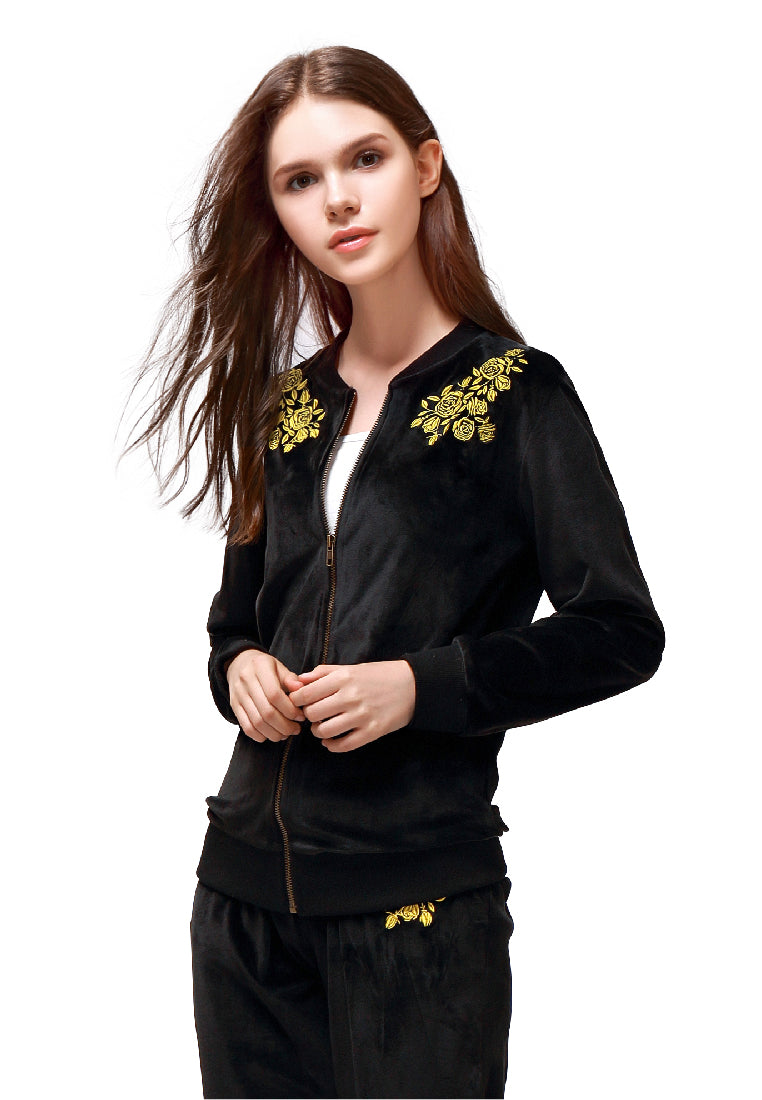 Black Velvet Embroidery Jacket