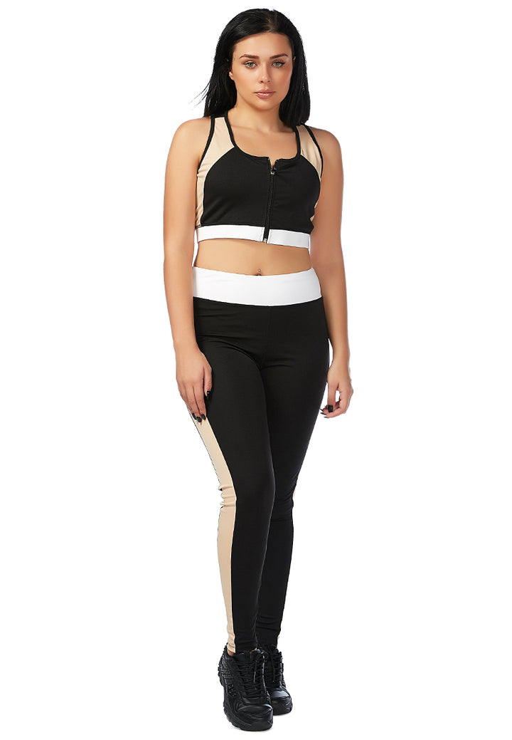 Black Racer Back Sports Top