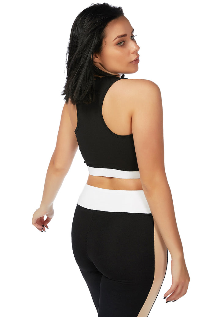 Black Racer Back Sports Top