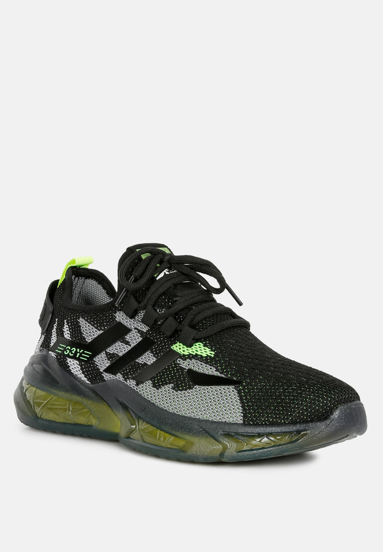 men's block sole sneakers#color_black