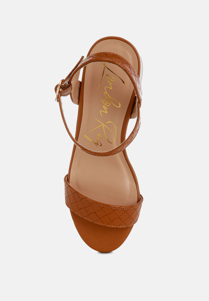 block heeled slip on sandals by mode#color_tan