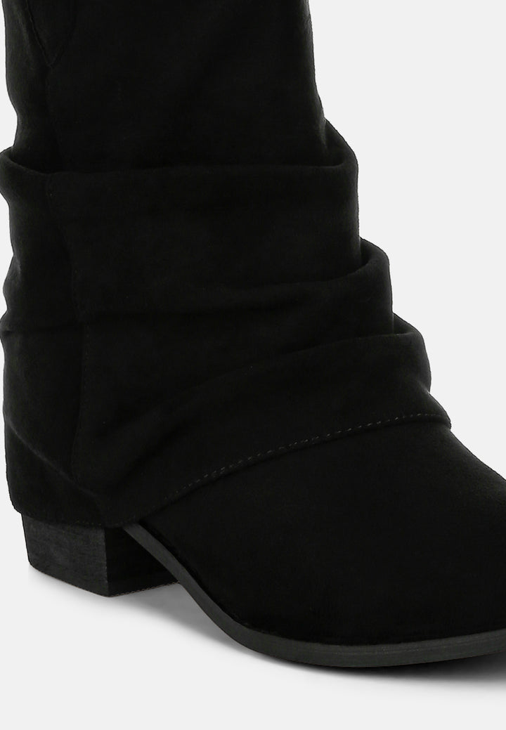 women slouchy calf boots#color_black