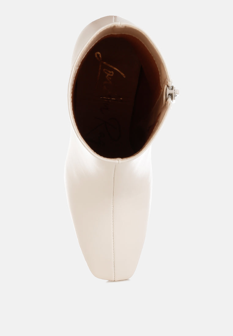 women square toe ankle boots#color_off-white