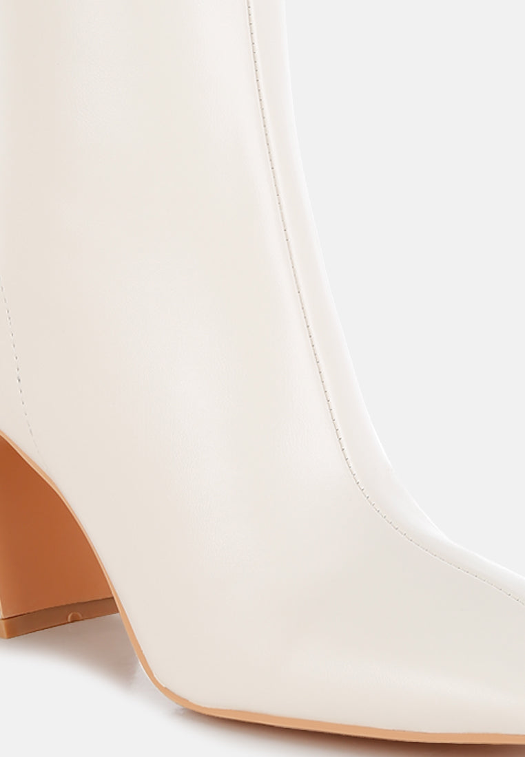 women square toe ankle boots#color_off-white