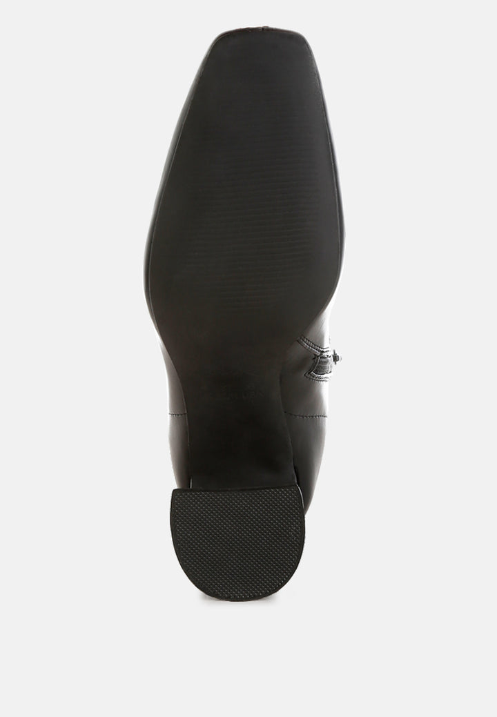 women square toe ankle boots#color_black