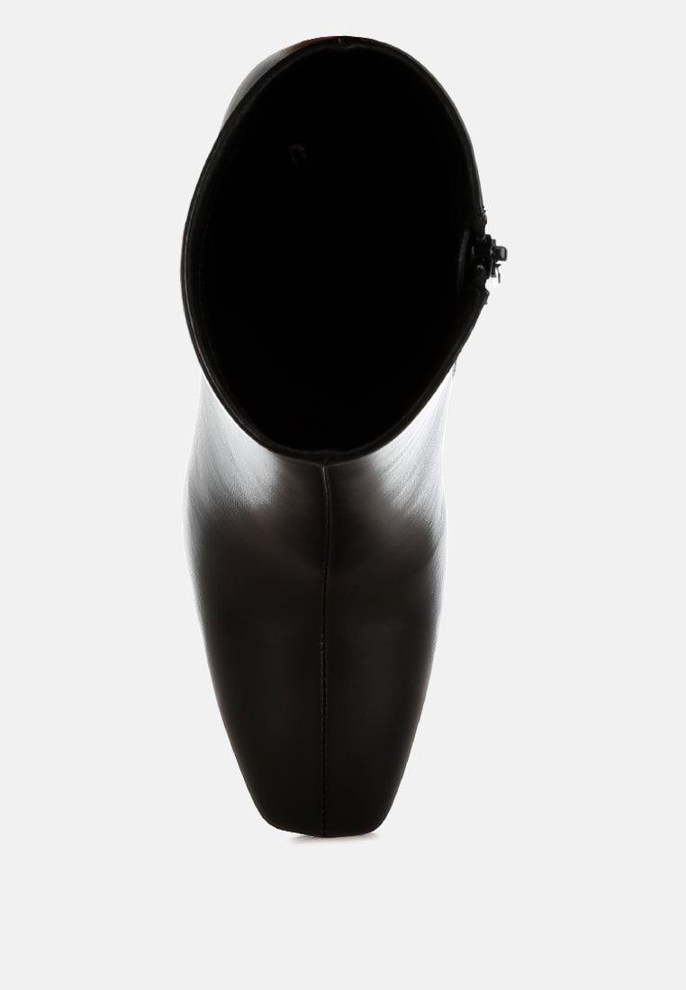 women square toe ankle boots#color_black