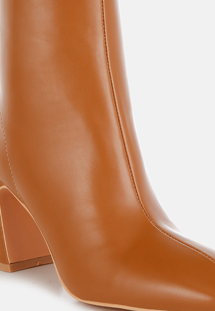 women square toe ankle boots#color_tan