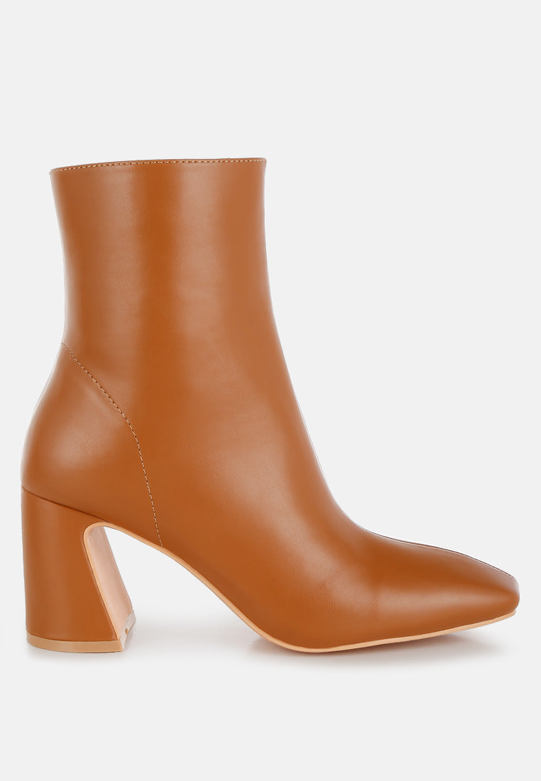 women square toe ankle boots#color_tan