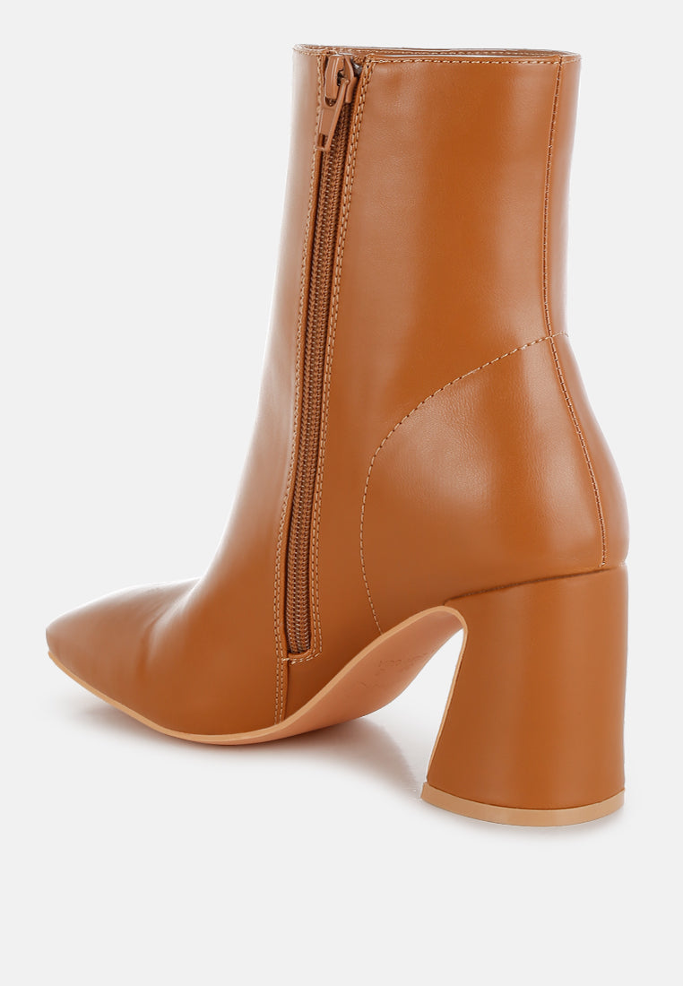 women square toe ankle boots#color_tan