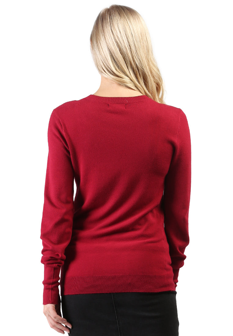 Burgundy Light Weight Pullover Sweater