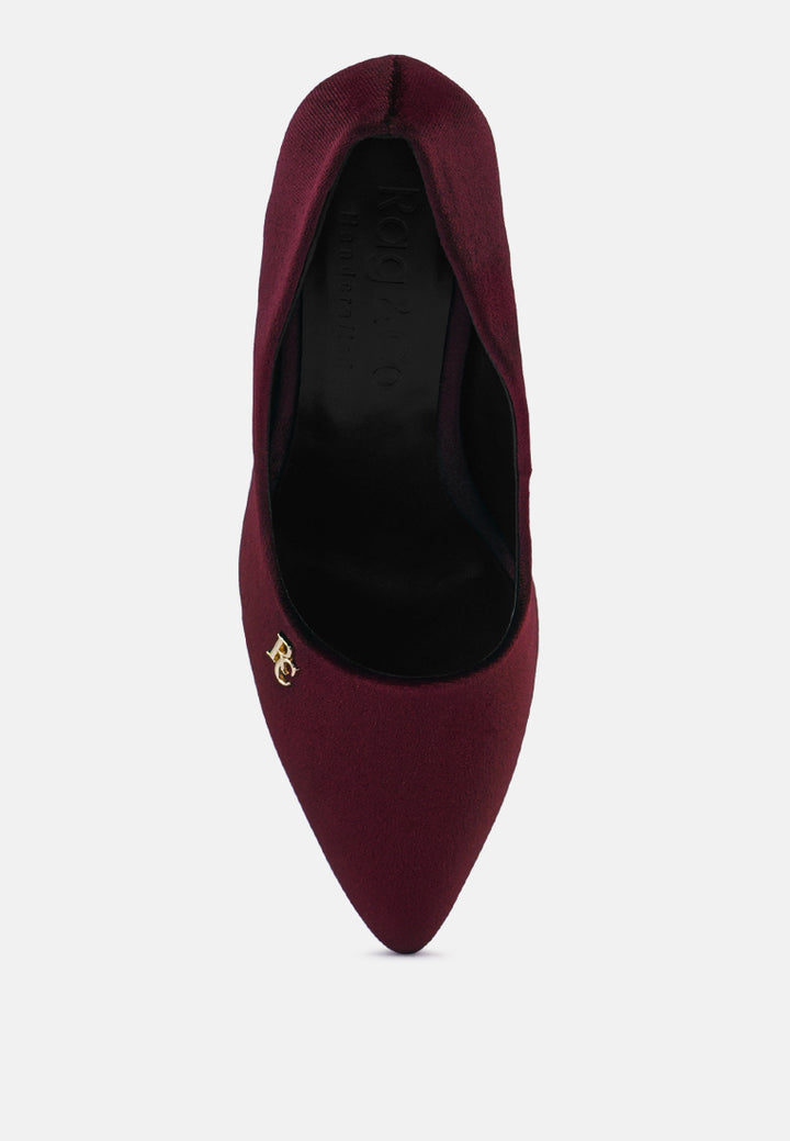 women diamante block heeled pumps#color_burgundy