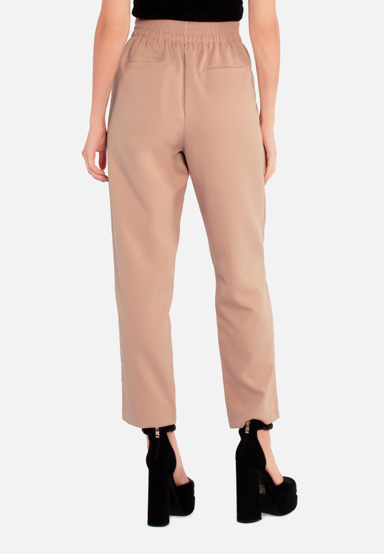 women semi casual straight pants#color_peach