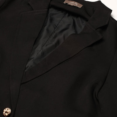 casual blazer jacket#color_black