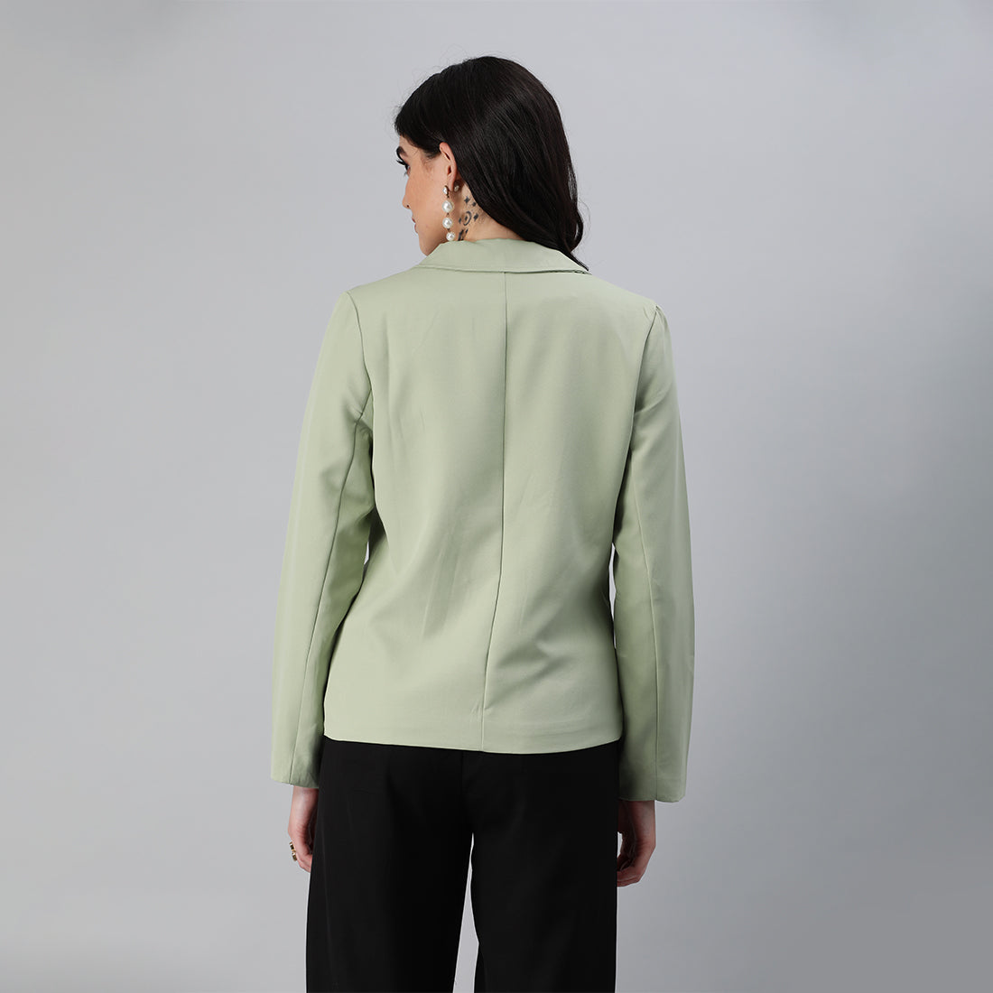 casual blazer jacket#color_mint-green