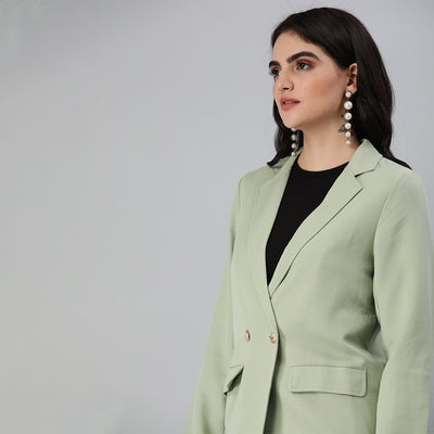 casual blazer jacket#color_mint-green