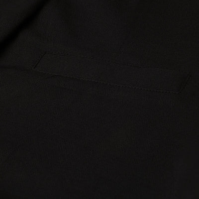 short sleeved cropped blazer jacket#color_black