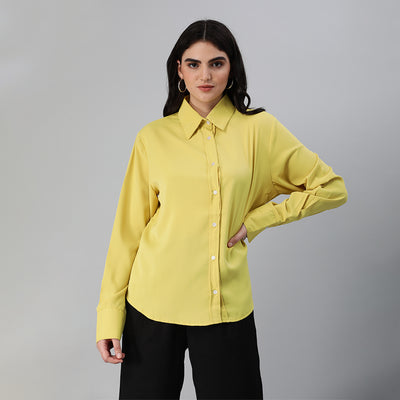 basic long sleeved collared shirt#color_yellow