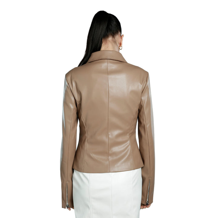 collared jacket#color_brown