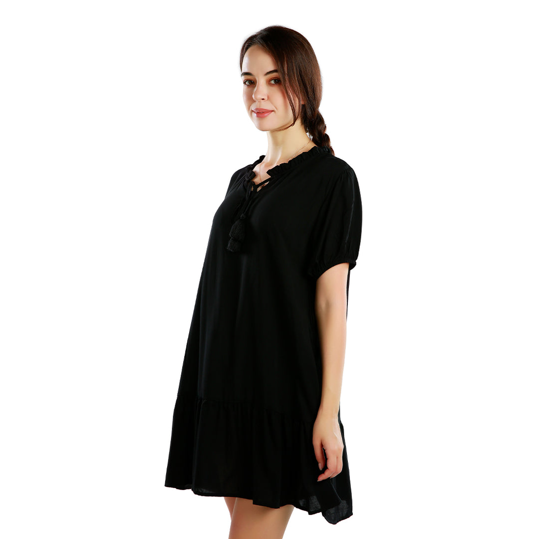 Tie-Up Tassle Dress