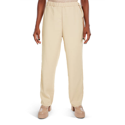 solid waist belt pants#color_khaki