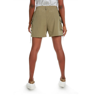 cargo high waisted shorts#color_olive