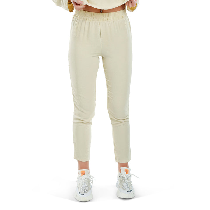 full sleeves top & fitted full pants coord set#color_cream