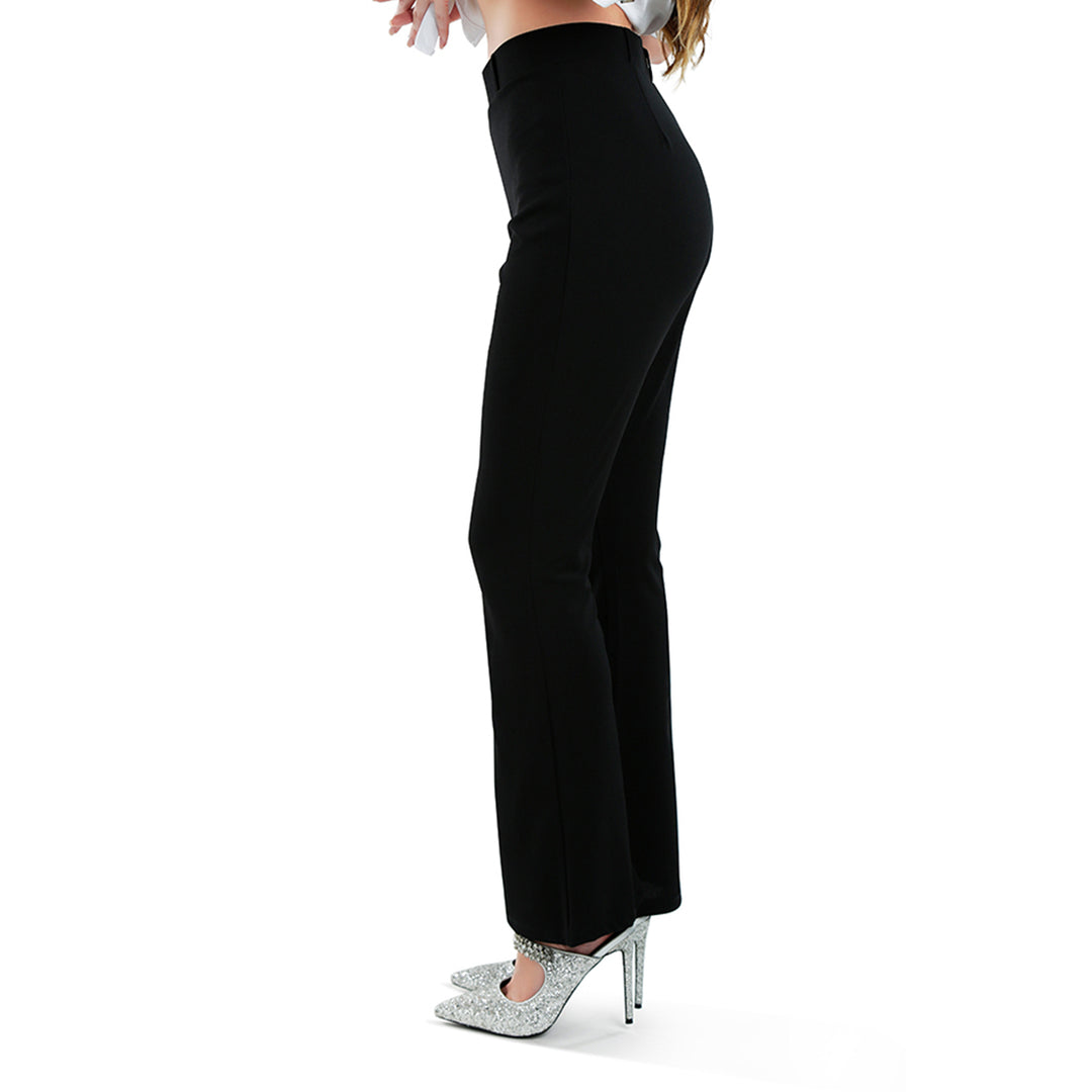 flared cut trousers#color_black