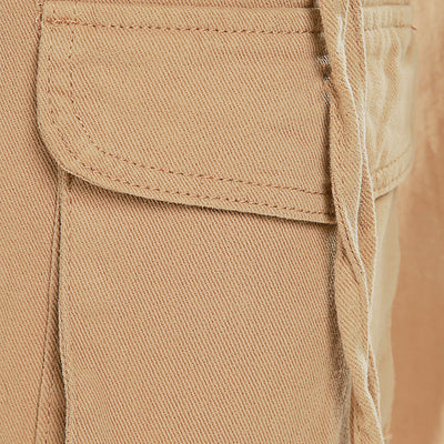 utility drawstring pocket pants#color_camel
