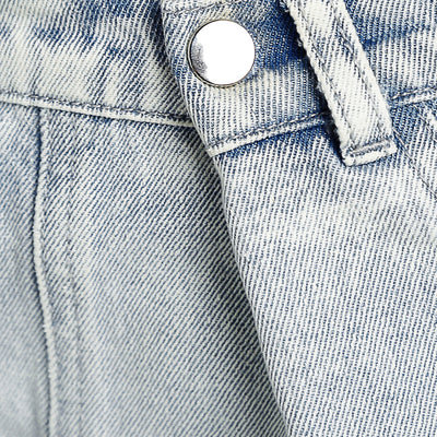 Straight Fit Snap Button Jeans#color_blue