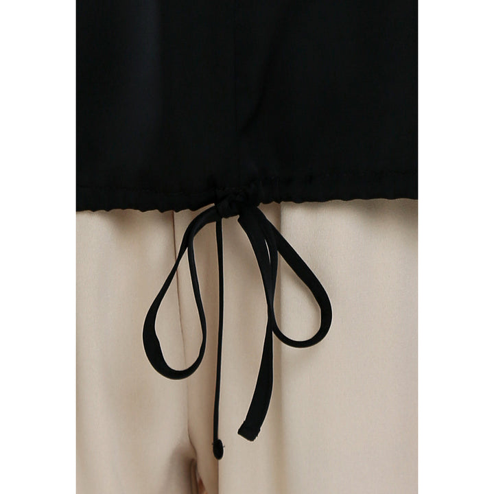 drawstring relaxed top#color_black