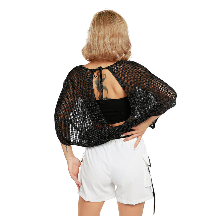 knitted sheer top#color_black