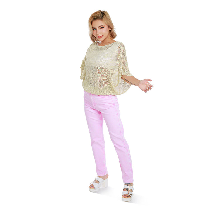 knitted sheer top#color_cream