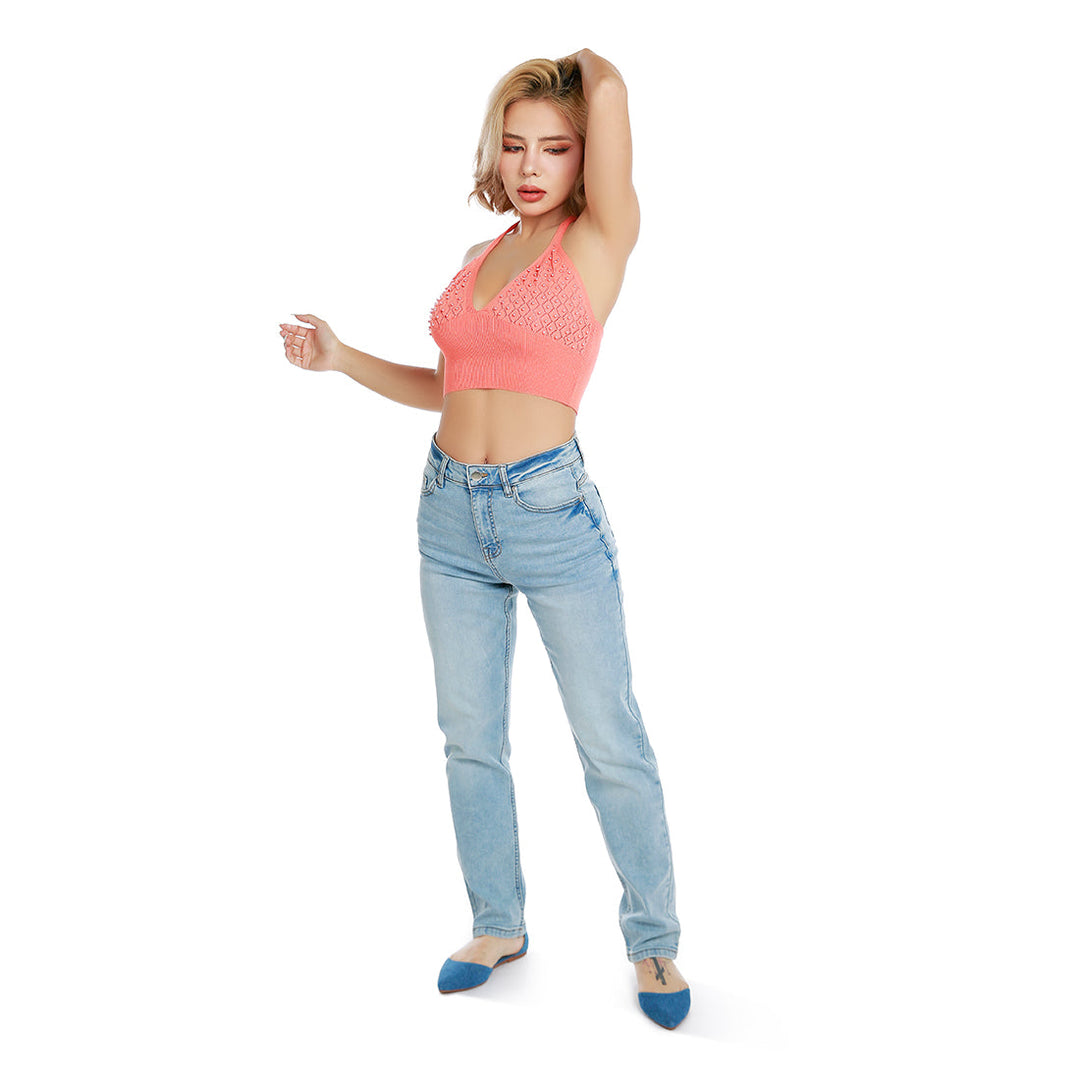 pearl bralette halter crop top#color_apricot