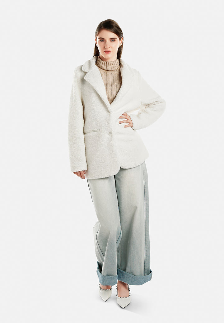 Women Faux Fur Teddy Oversized Jacket