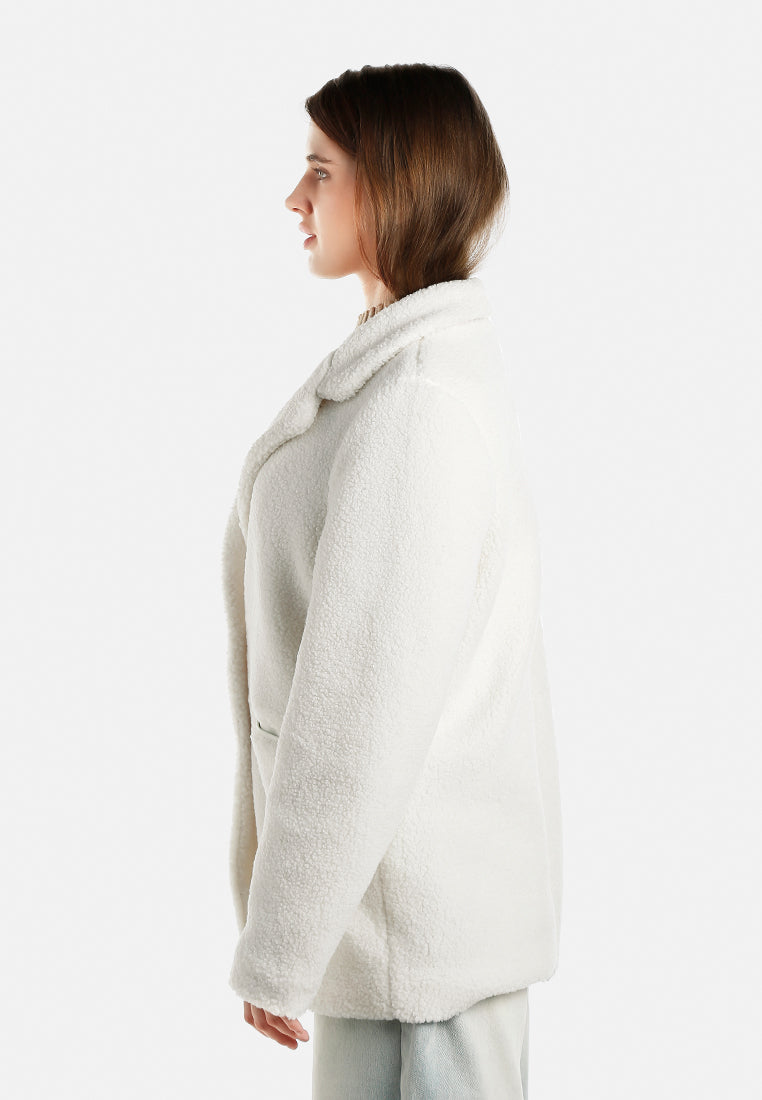 Women Faux Fur Teddy Oversized Jacket