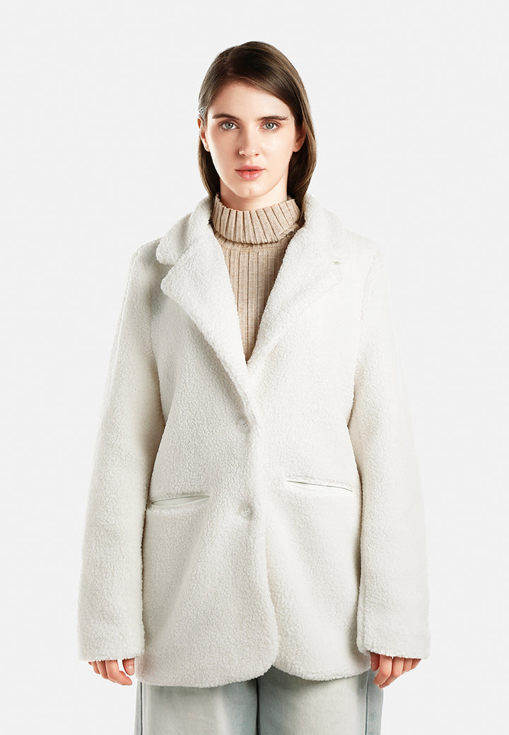 Women Faux Fur Teddy Oversized Jacket