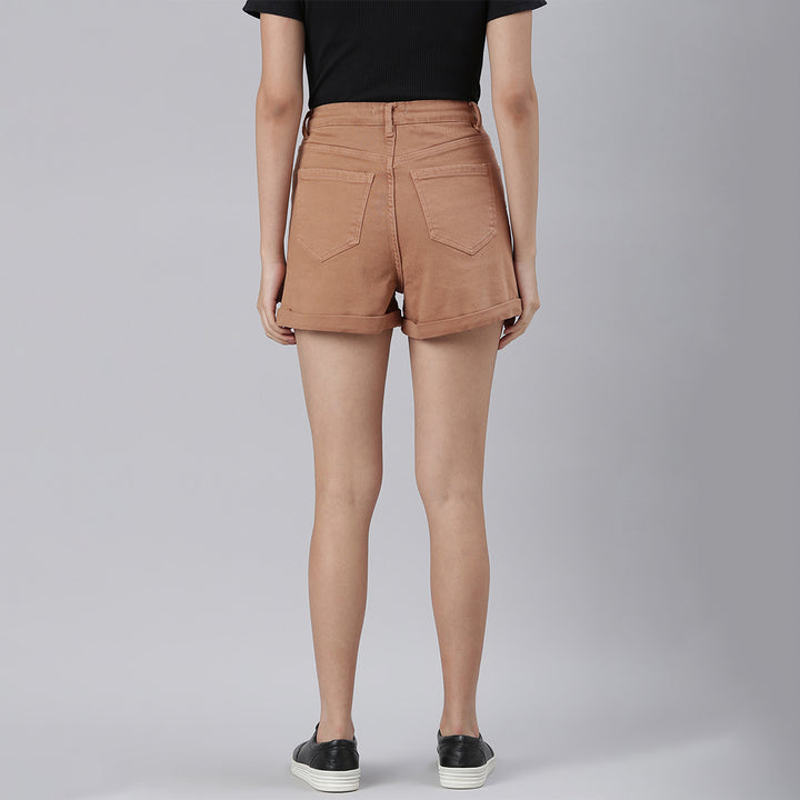 Camel High Waist Shorts