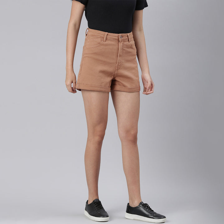 Camel High Waist Shorts