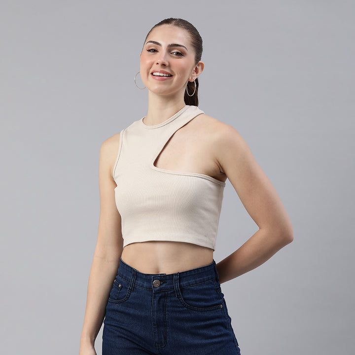 cut out crop top#color_beige