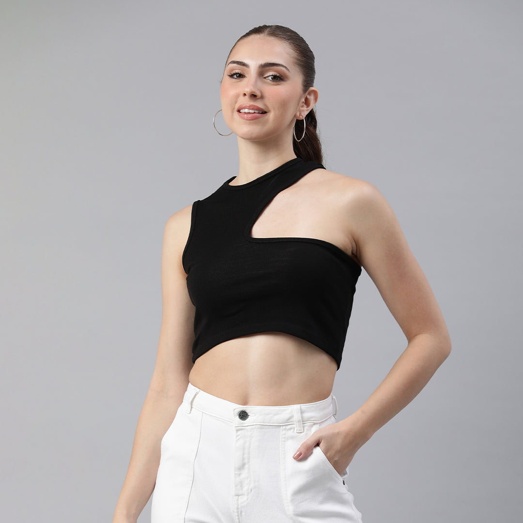 cut out crop top#color_black