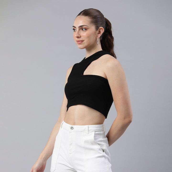 cut out crop top#color_black