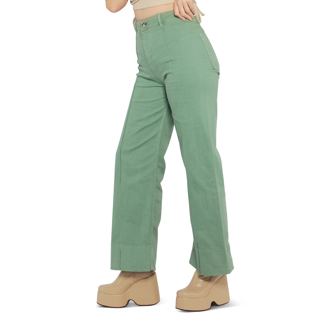 flared pants for women#color_green