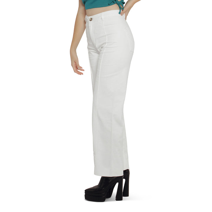 flared pants for women#color_white