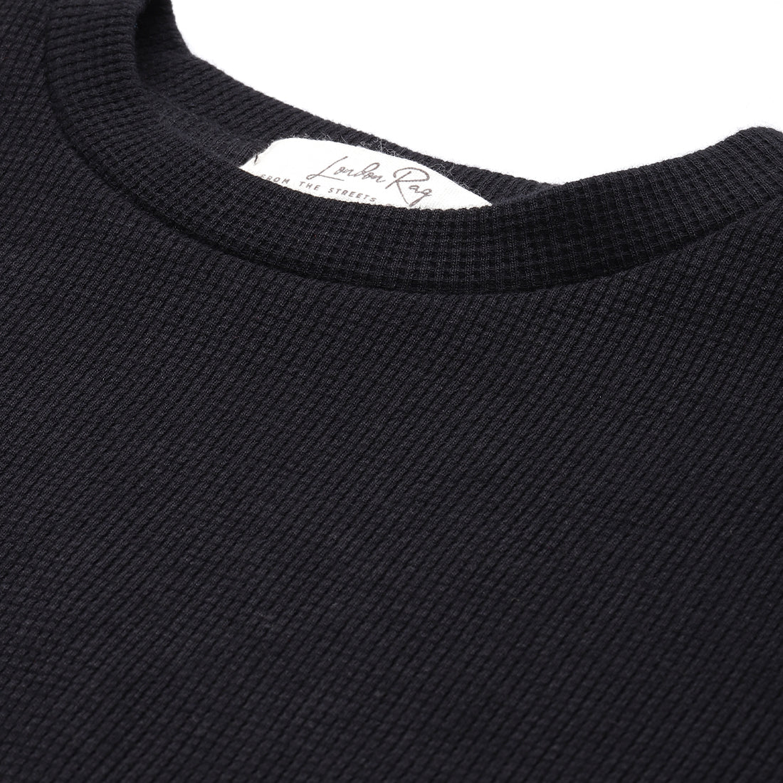 crew neck rib knit top#color_black