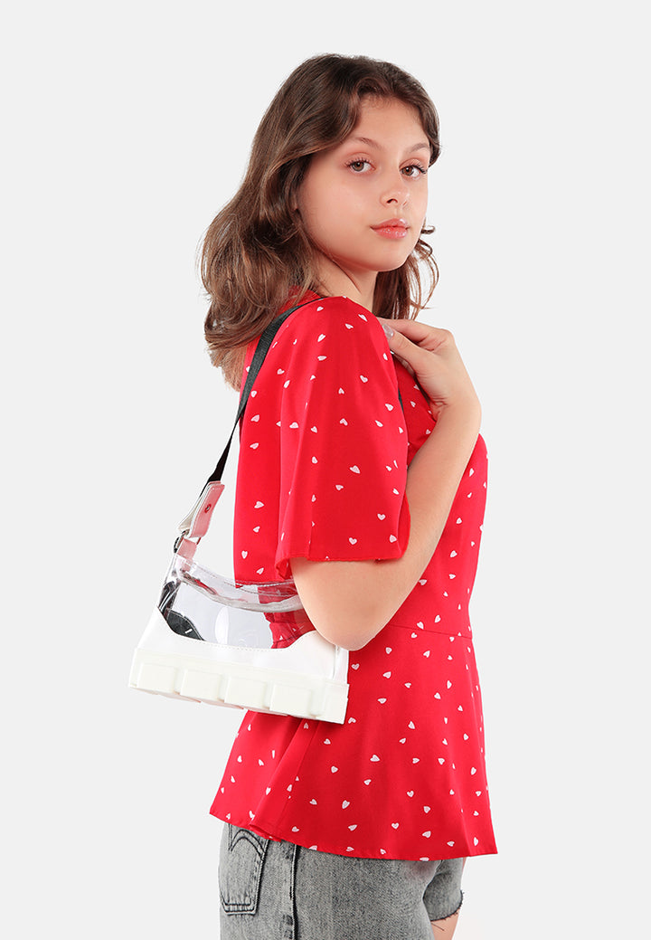 women little hearts wrap around top#color_red