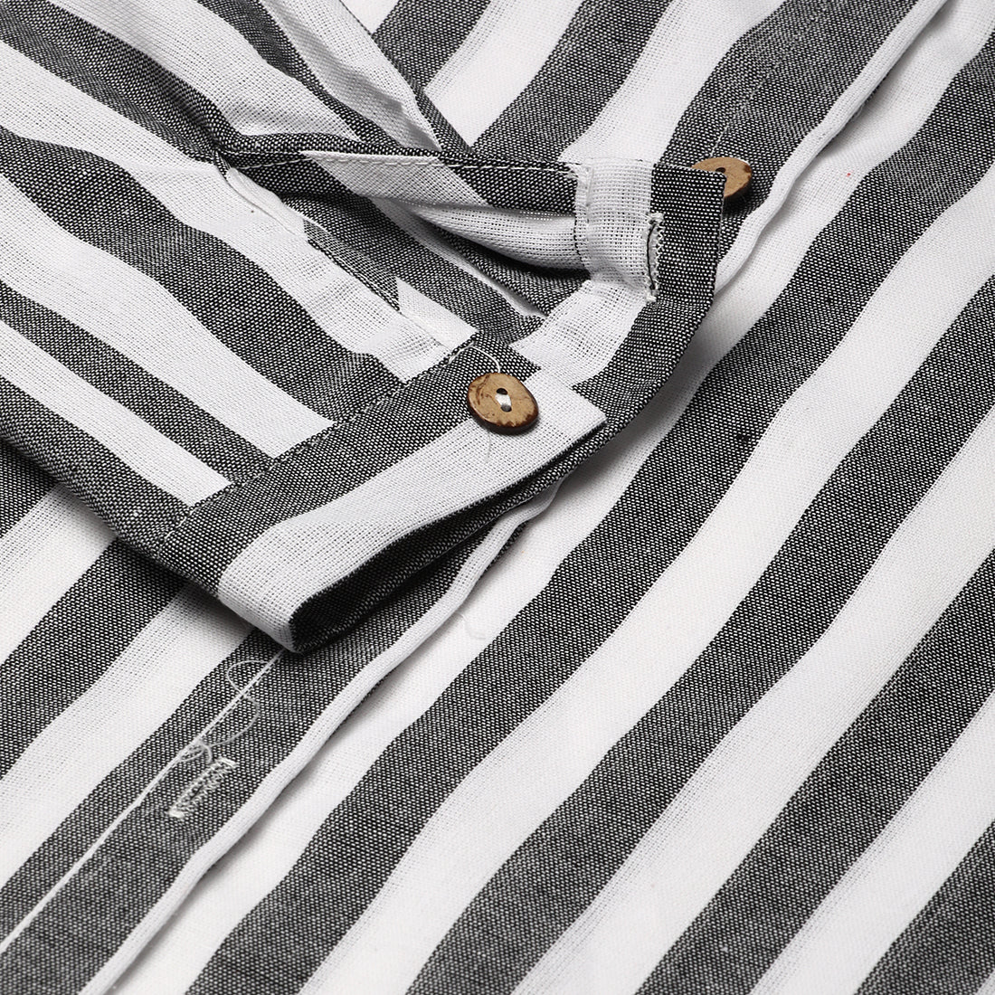 striped long sleeve shirt#color_black